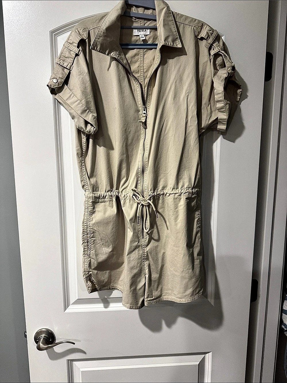 Pistola Meg Utility Romper Beige Small